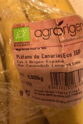 Platano de canarias eco front packaging