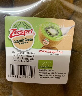 Kiwi ecológico zespri front packaging