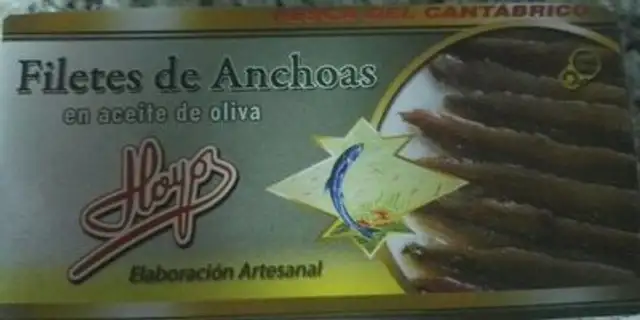 Filetes de anchoas en aceite de oliva