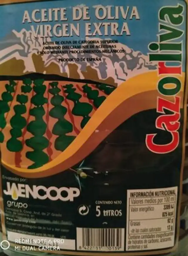 Aceite de oliva virgen Extra front packaging