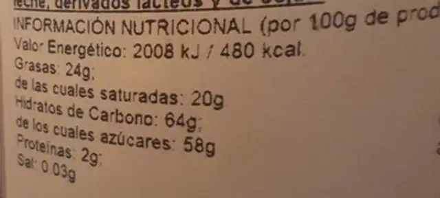 Coco en tacos nutrition facts table