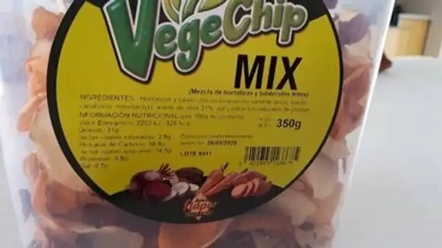 Vegechip mix nutrition facts table