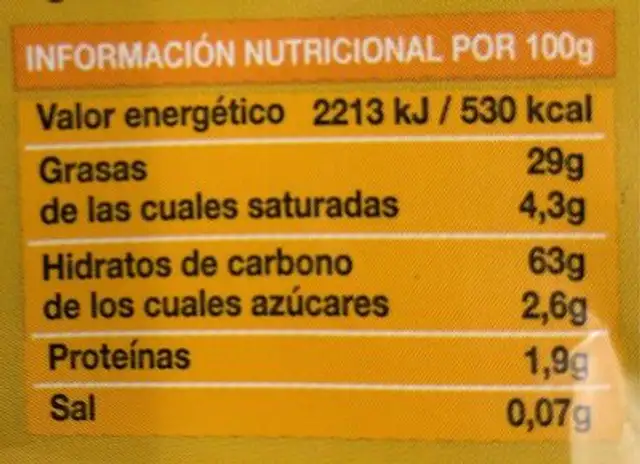 Platano plantain nutrition facts table