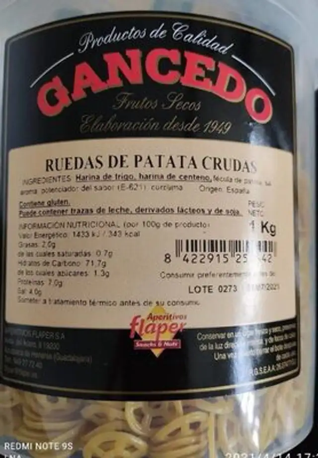 Ruedas de Patatas Crudas