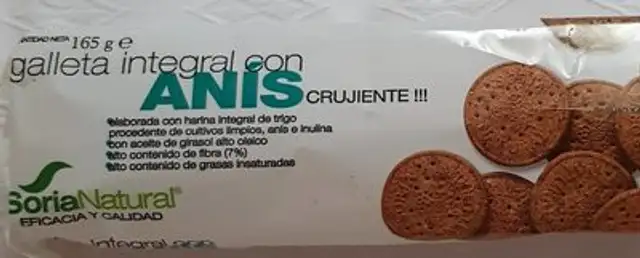 Galleta integral de anís front packaging