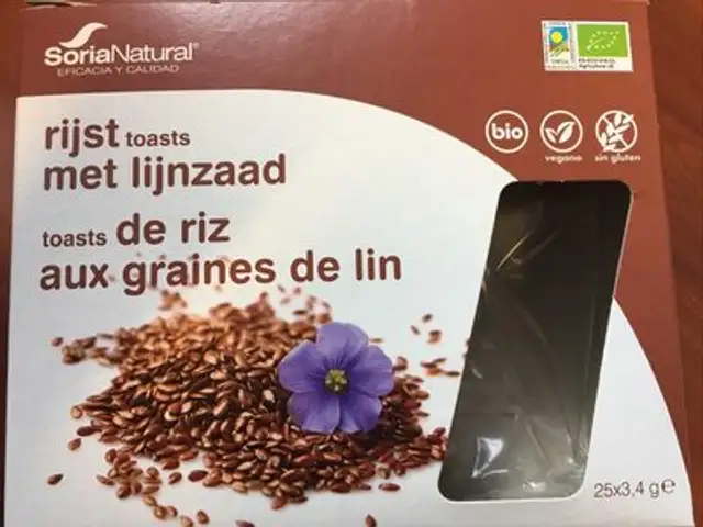 Toasts de riz aux graines de lin