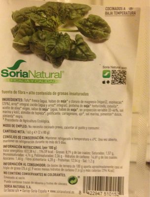 Steak végétal épinard