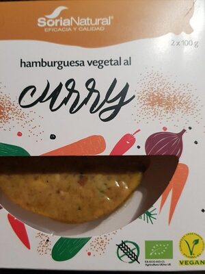Hamburguesa vegetal al curry front packaging