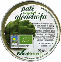 Paté vegetal de alcachofa