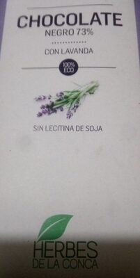 Chocolate negro 73% con lavanda