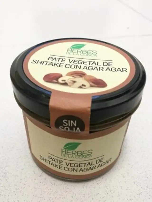 Paté vegetal de shitake con agar agar