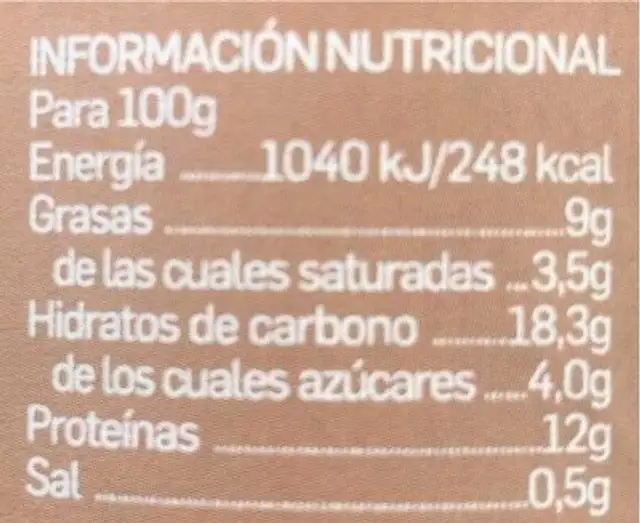 Paté vegetal de shitake con agar agar nutrition facts table