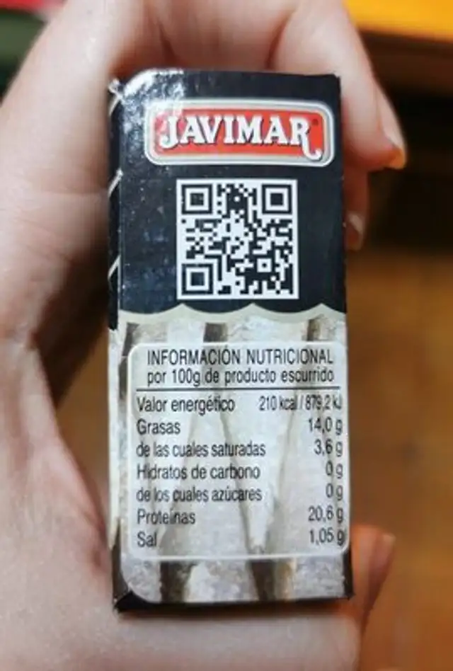 Sardinas (sardinillas) nutrition facts table