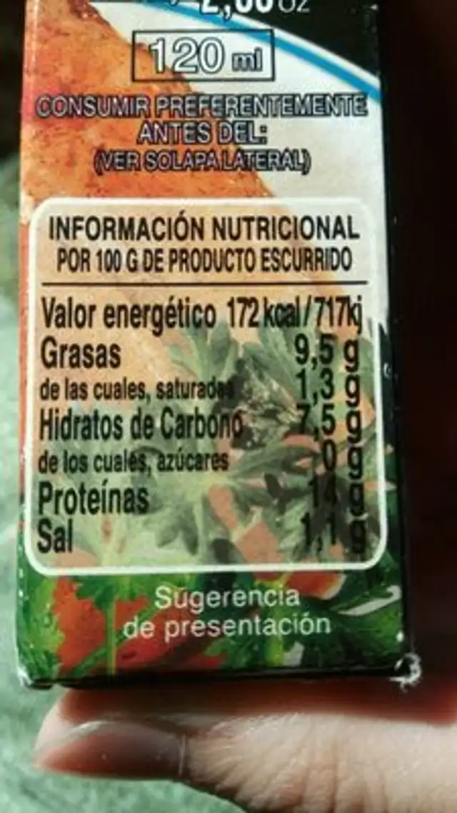 Chipirones rellenos en salsa americana nutrition facts table