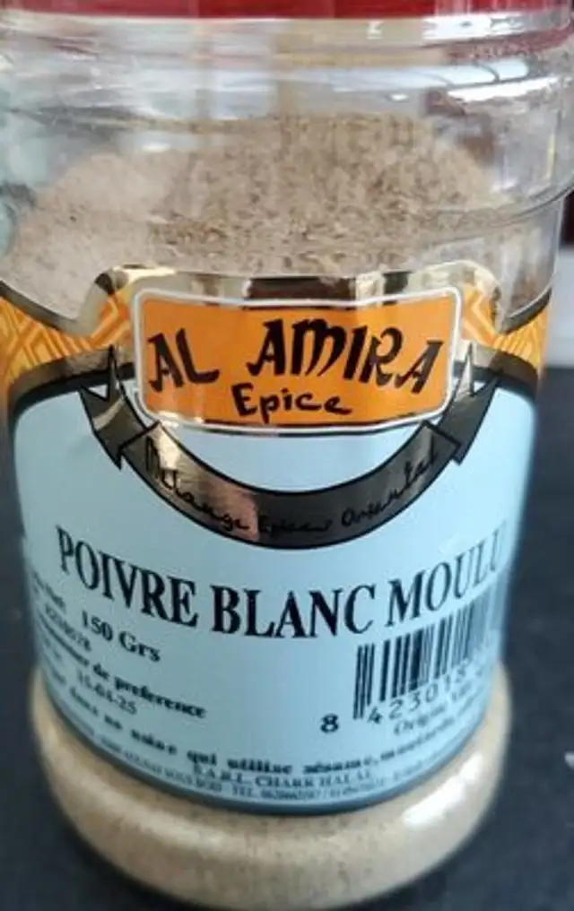 Poivre blanc moulu