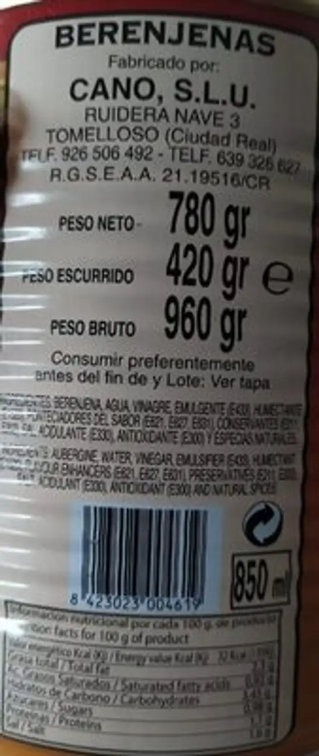 Berenjenas en su aliño