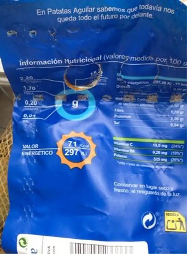 Cebolla francesa nutrition facts table