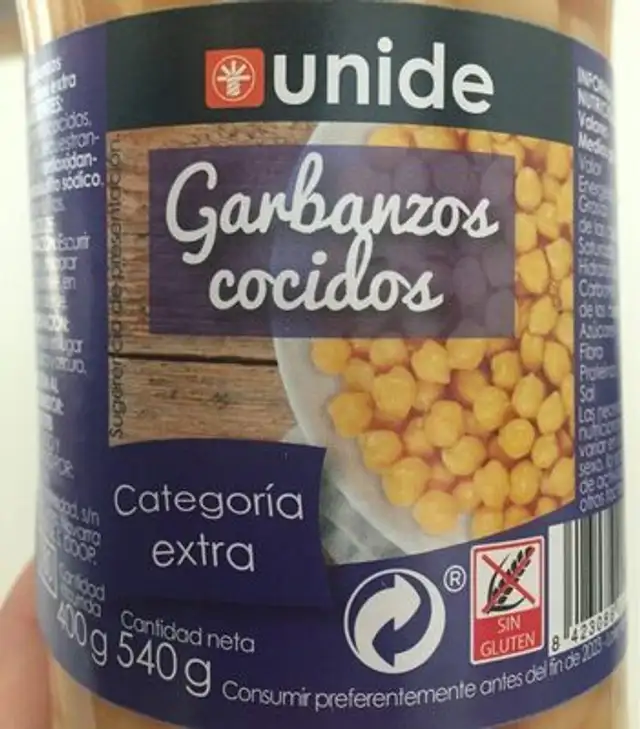 Garbanzos cocidos