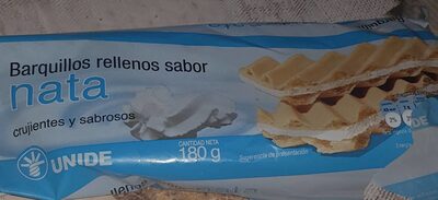 Barquillos rellenos sabor nata