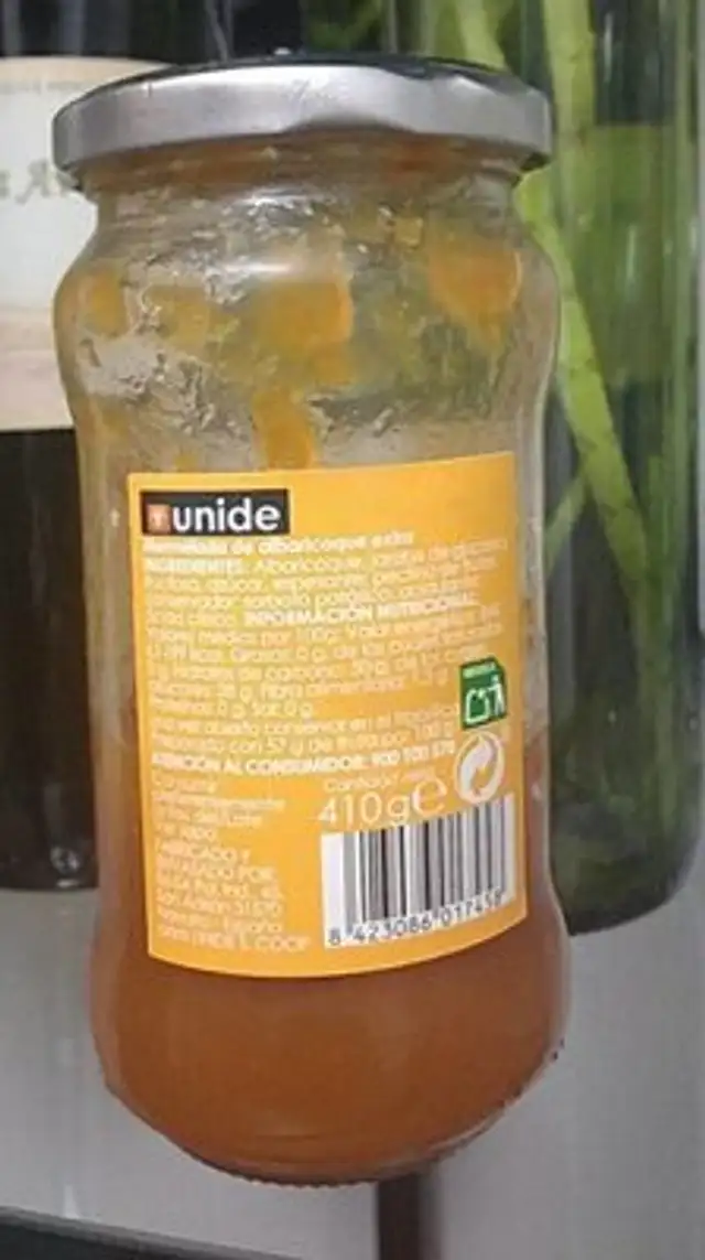 Mermelada de albaricoque nutrition facts table