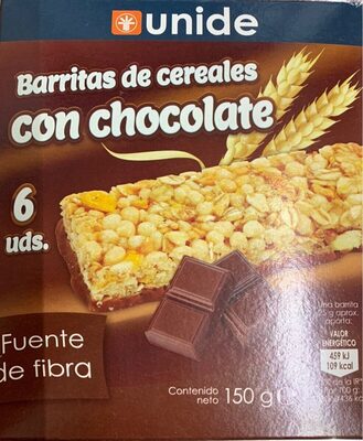 Barrita cereales con chocolate front packaging