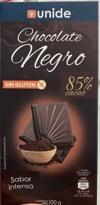 Chocolate negro front packaging