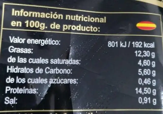 Mini burger Simon's food nutrition facts table