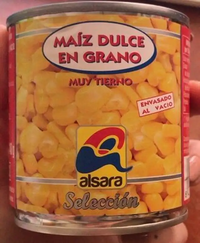 Maiz dulce en grano