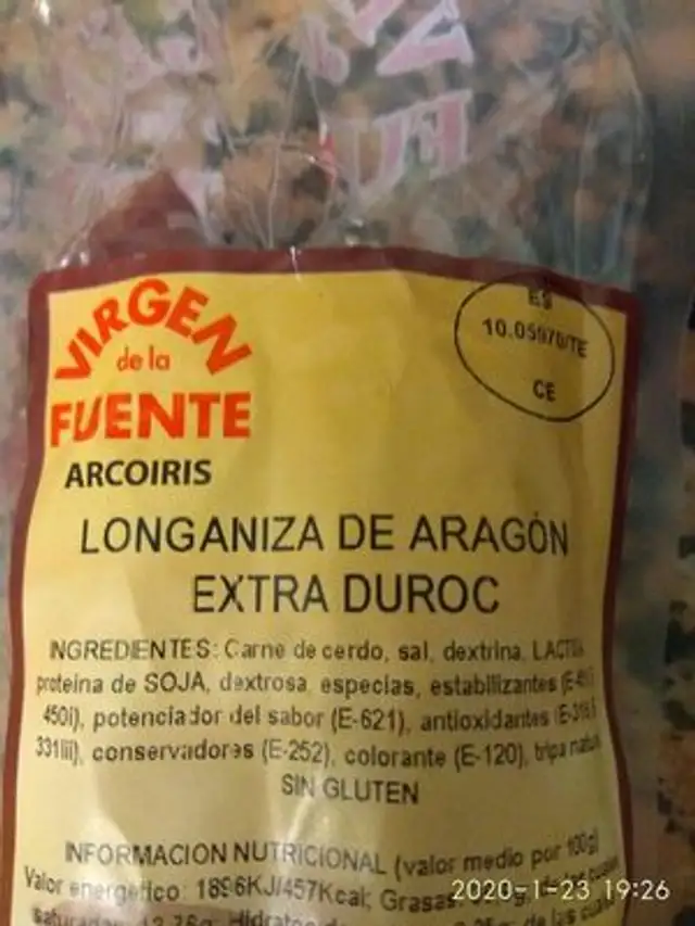 Unknown ingredients label