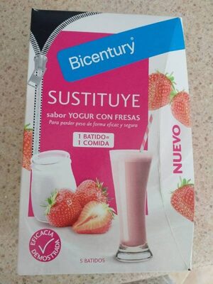 Sustituye sabor yogur con fresas front packaging
