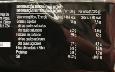 Chocolate negro a la flor de azahar y trocitos de naranja nutrition facts table