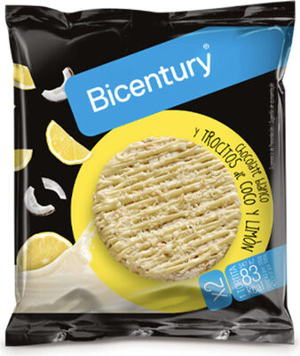 Biocentury trocitos coco y limon front packaging
