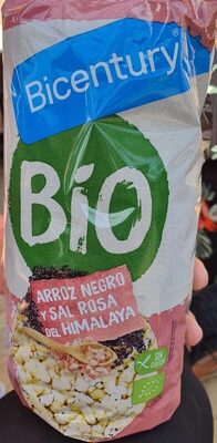 Bio tortitas de maíz, arroz negro y sal rosa del himalaya