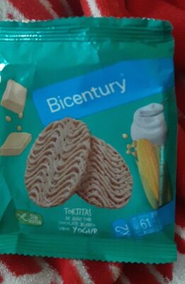 Tortitas de maiz con chocolate blanco con y yogur