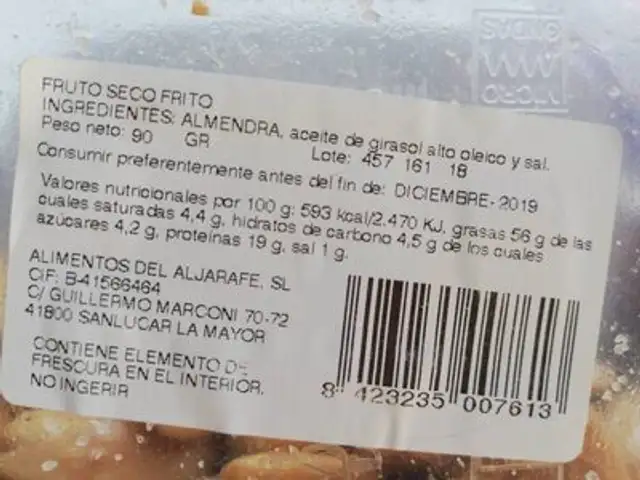 Unknown ingredients label