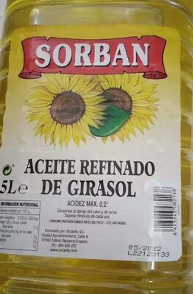 Aceite refinado de girasol