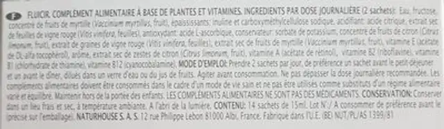 FLUICIR ingredients label