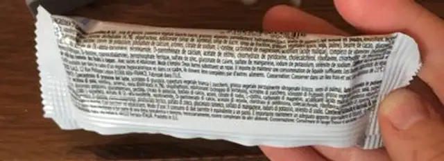Kiluva Apple Bar Slimbel ingredients label
