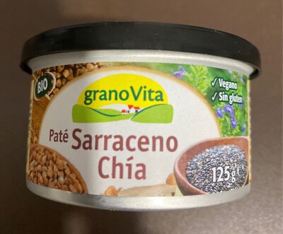 Paté sarraceno chía front packaging