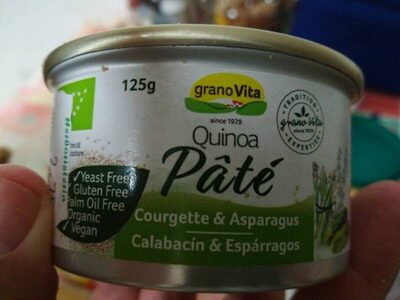 Paté ecológico de quinoa con calabacin y espárragos