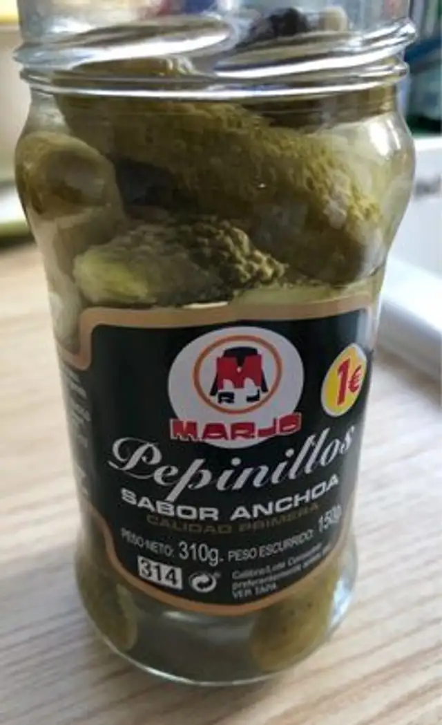 Pepinillos sabor anchoas