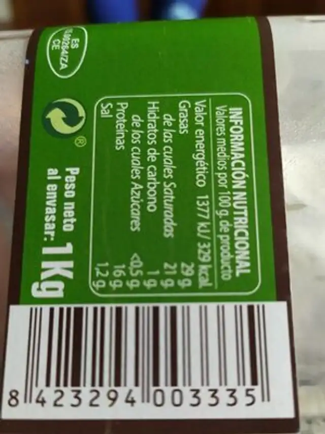 queso rulo de cabra nutrition facts table