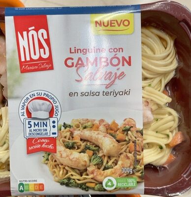 Linguine con gambón salvaje
