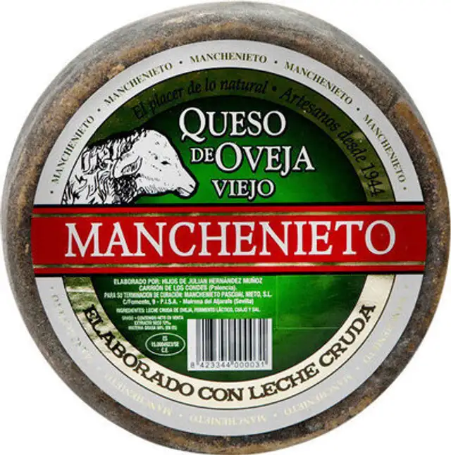 Queso viejo de oveja elaborado con leche cruda peso aproximado
