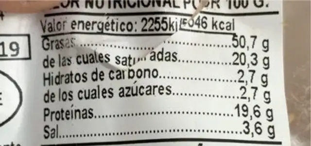 Chorizo herradura picante nutrition facts table