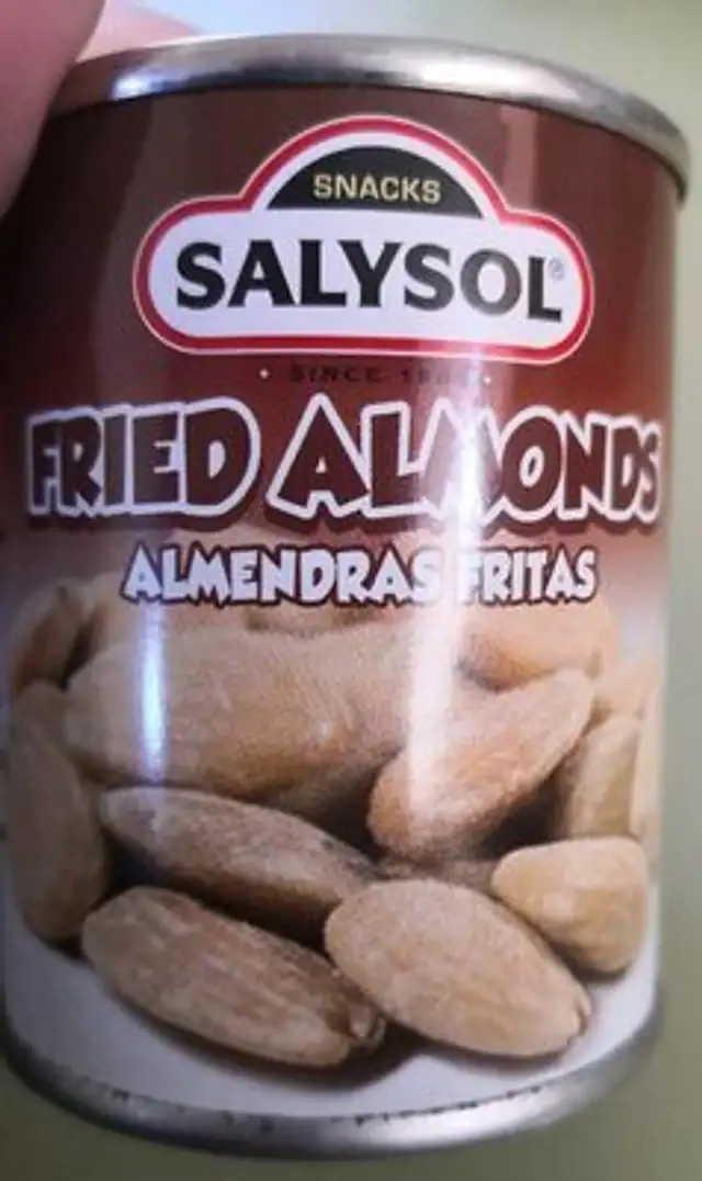 Almendras fritas nutrition facts table