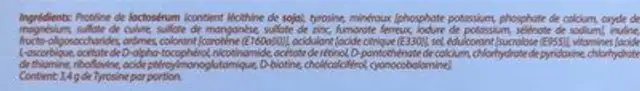 Boisson orange ananas ingredients label