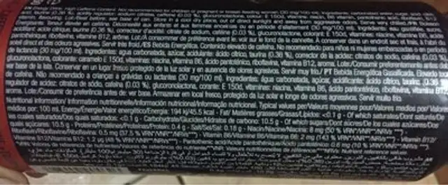 Double seven nutrition facts table