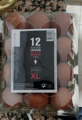 12 Huevos Frescos XL