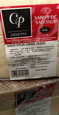 Queso oveja curado